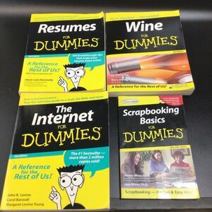 Lot of 4 Books Resume for dummies Paperback Reference Learning